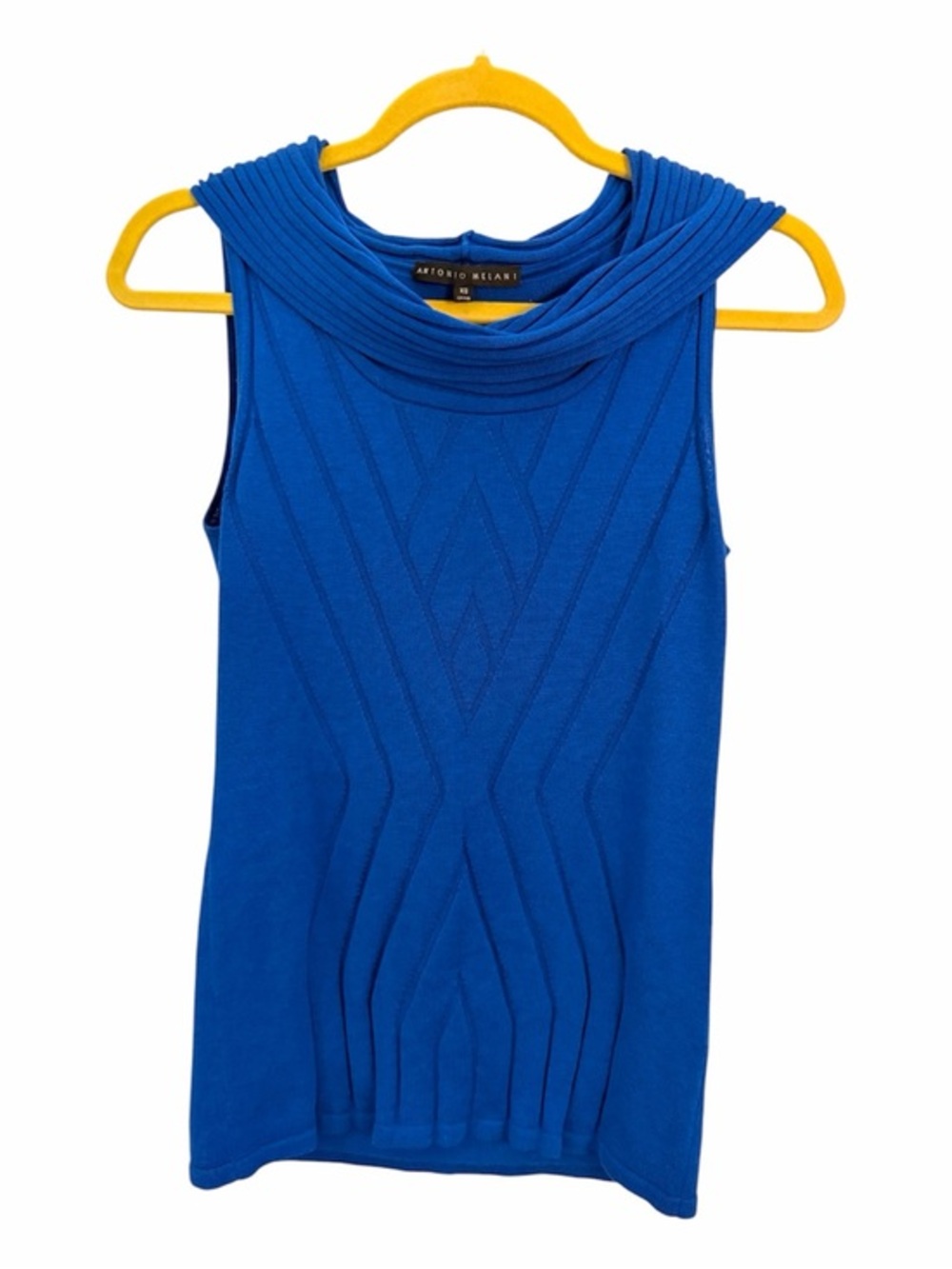 ANTONIO MELANI XS Blue Sweater Cable Knit Tank Top
